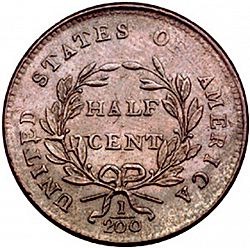 1/2 cent 1800 Large Reverse coin