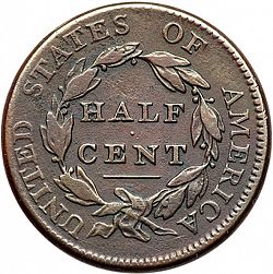 1/2 cent 1811 Large Reverse coin