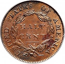 1/2 cent 1826 Large Reverse coin