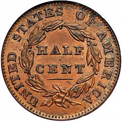 1/2 cent 1832 Large Reverse coin