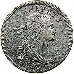 1 cent 1798 Large Obverse coin