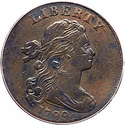1 cent 1799 Large Obverse coin