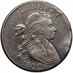 1 cent 1800 Large Obverse coin