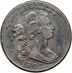 1 cent 1802 Large Obverse coin