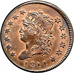 1 cent 1811 Large Obverse coin