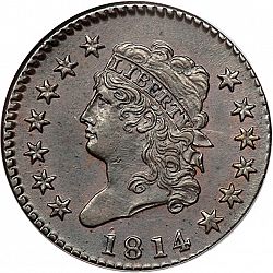 1 cent 1814 Large Obverse coin