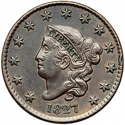 1 cent 1827 Large Obverse coin