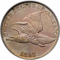 1 cent 1857 Large Obverse coin
