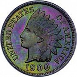 1 cent 1900 Large Obverse coin