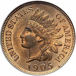 1 cent 1905 Large Obverse coin