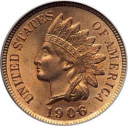 1 cent 1906 Large Obverse coin