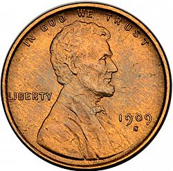 1 cent 1909 Large Obverse coin