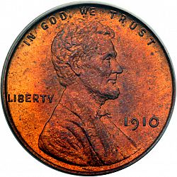 1 cent 1910 Large Obverse coin
