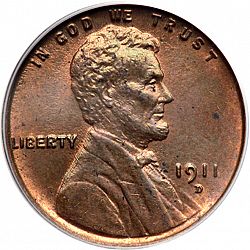 1 cent 1911 Large Obverse coin