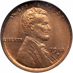 1 cent 1918 Large Obverse coin