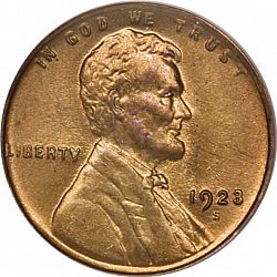 1 cent 1923 Large Obverse coin