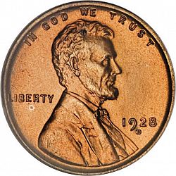 1 cent 1928 Large Obverse coin