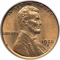 1 cent 1928 Large Obverse coin