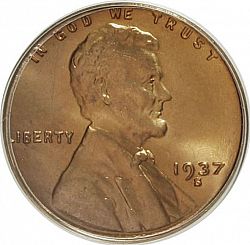 1 cent 1937 Large Obverse coin