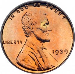 1 cent 1939 Large Obverse coin