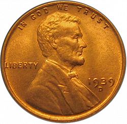 1 cent 1939 Large Obverse coin