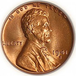 1 cent 1941 Large Obverse coin