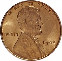 1 cent 1942 Large Obverse coin