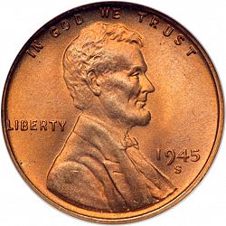 1 cent 1945 Large Obverse coin