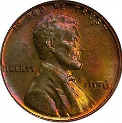 1 cent 1956 Large Obverse coin