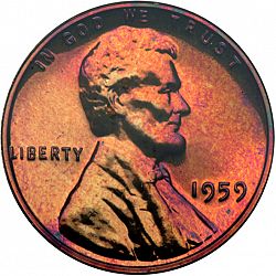 1 cent 1959 Large Obverse coin