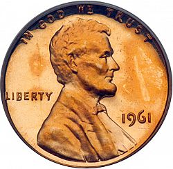 1 cent 1961 Large Obverse coin
