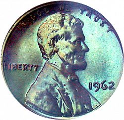 1 cent 1962 Large Obverse coin