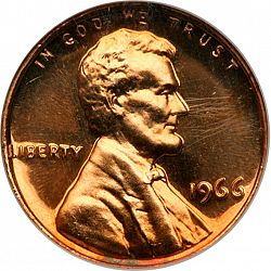 1 cent 1966 Large Obverse coin