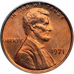 1 cent 1971 Large Obverse coin