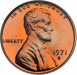 1 cent 1971 Large Obverse coin