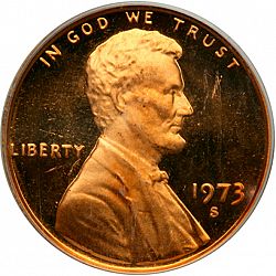 1 cent 1973 Large Obverse coin