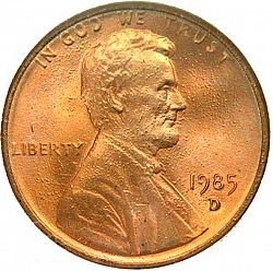1 cent 1985 Large Obverse coin