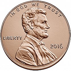 1 cent 2016 Large Obverse coin