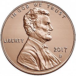 1 cent 2017 Large Obverse coin