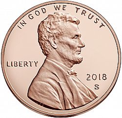 1 cent 2018 Large Obverse coin