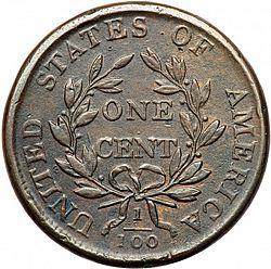1 cent 1805 Large Reverse coin