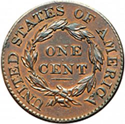 1 cent 1825 Large Reverse coin