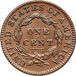 1 cent 1832 Large Reverse coin