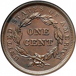1 cent 1842 Large Reverse coin