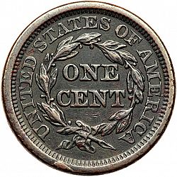 1 cent 1845 Large Reverse coin