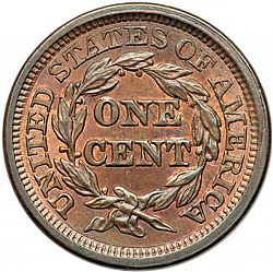 1 cent 1848 Large Reverse coin