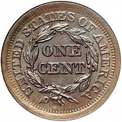 1 cent 1852 Large Reverse coin