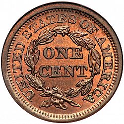 1 cent 1855 Large Reverse coin