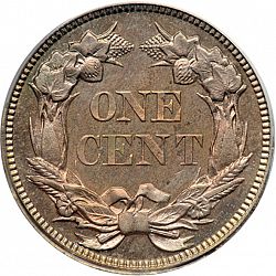 1 cent 1856 Large Reverse coin