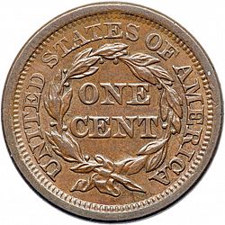 1 cent 1857 Large Reverse coin